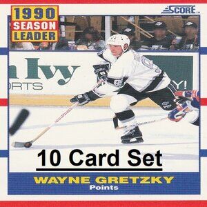 Wayne Gretzky Los Angeles Kings NHL Hockey Card Collection - 10 Card Set